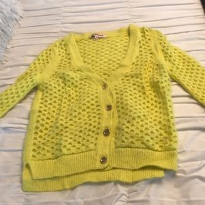 Neon Yellow Juicy Couture Cardigan